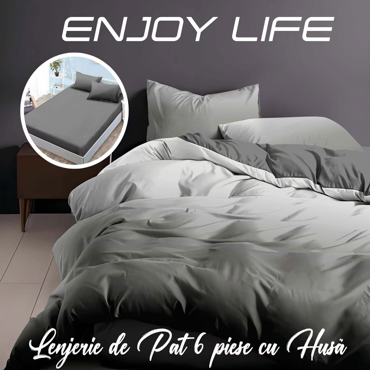 Lenjerie de pat Finet „Enjoy Life”