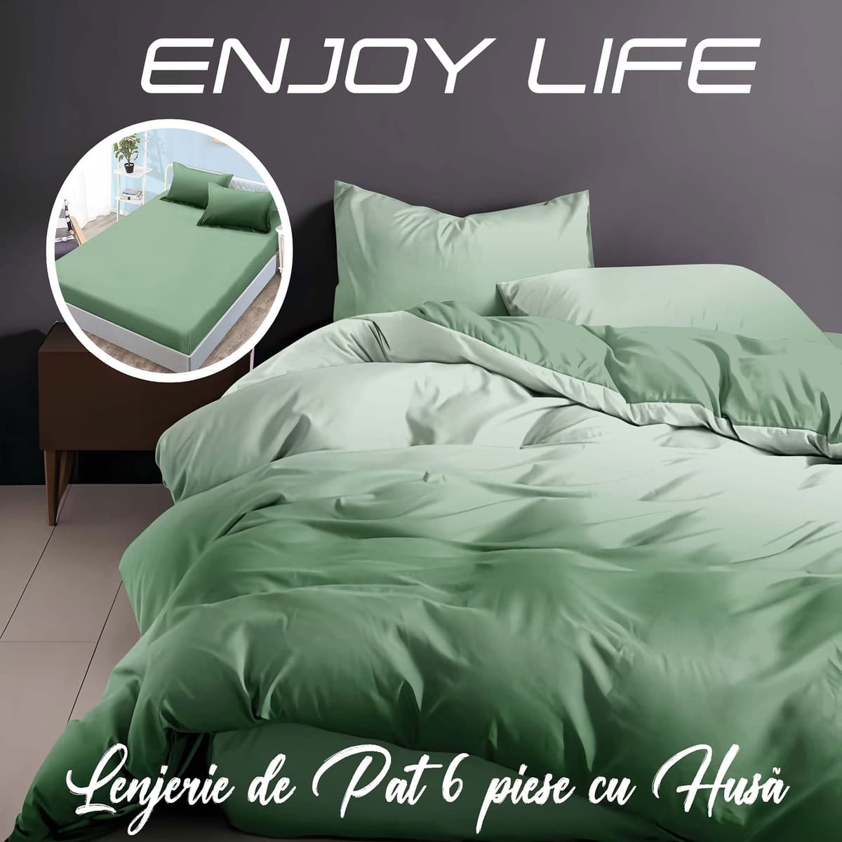 Lenjerie de pat Finet „Enjoy Life”