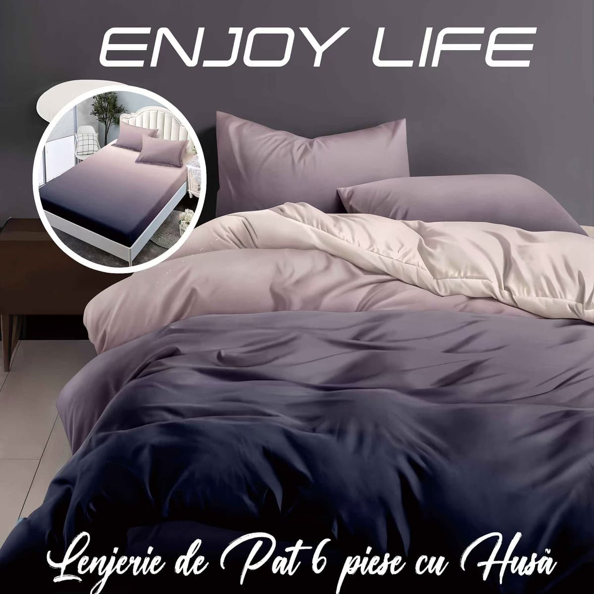 Lenjerie de pat Finet „Enjoy Life”