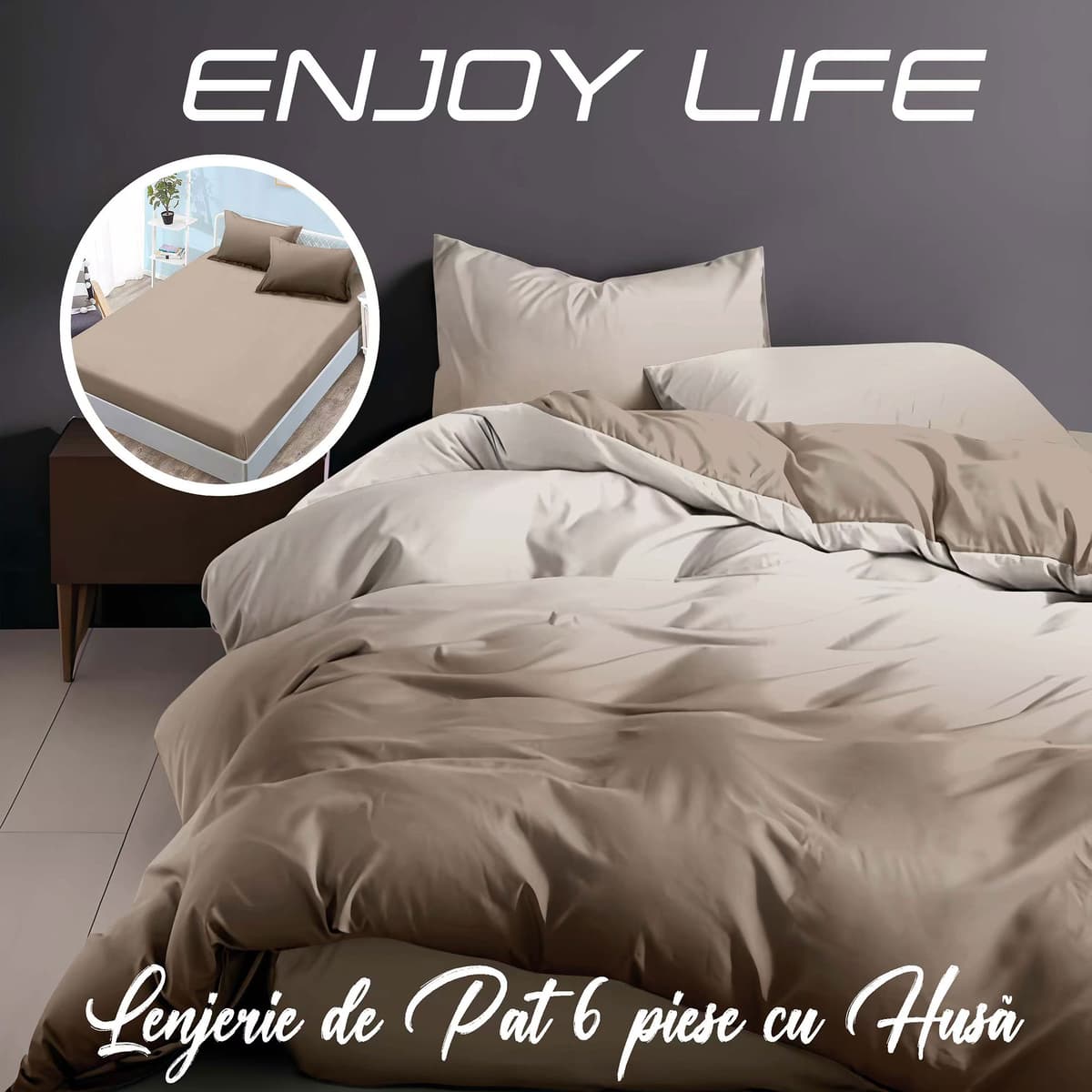 Lenjerie de pat Finet „Enjoy Life”
