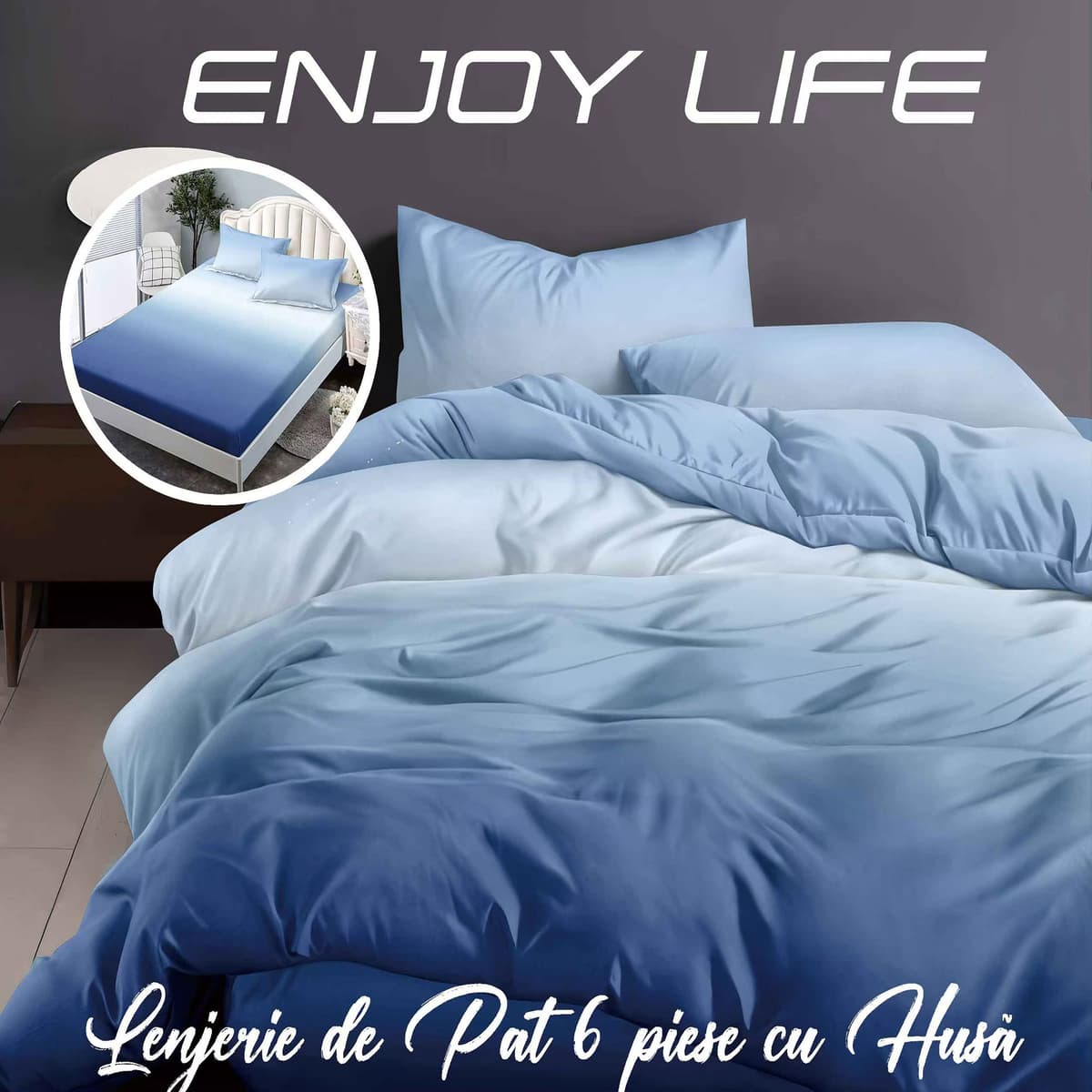 Lenjerie de pat Finet „Enjoy Life”