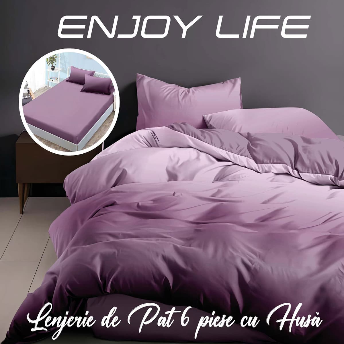 Lenjerie de pat Finet „Enjoy Life”