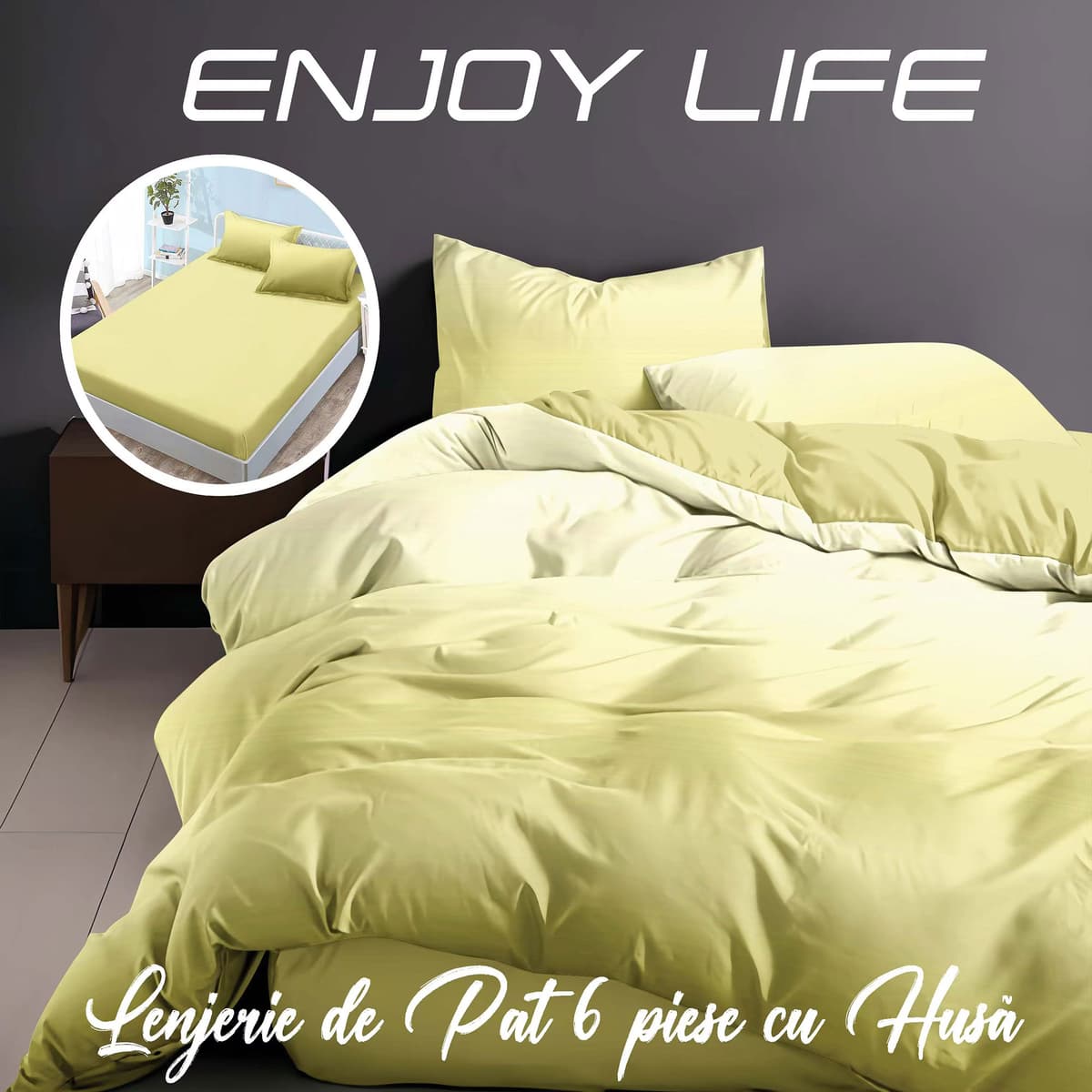 Lenjerie de pat Finet „Enjoy Life”