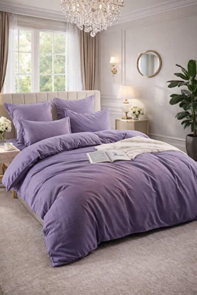 6-Piece Damask Bedding Set with Elastic, Casa Pucioasa, Fine Damask, Luxury Hotel, 4 Pillows