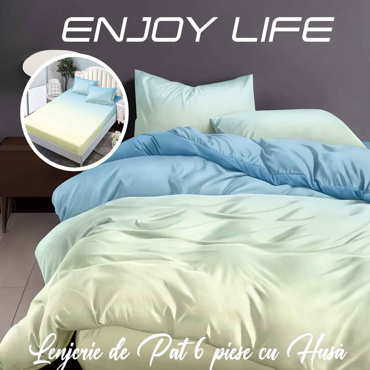 Lenjerie de pat Finet „Enjoy Life”