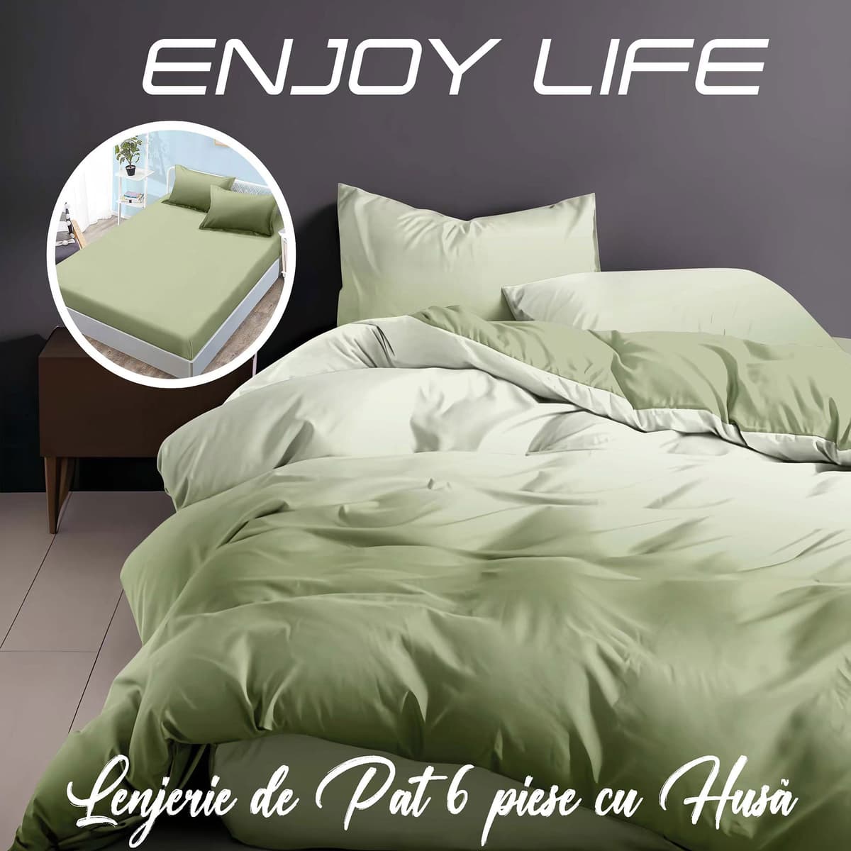 Lenjerie de pat Finet „Enjoy Life”
