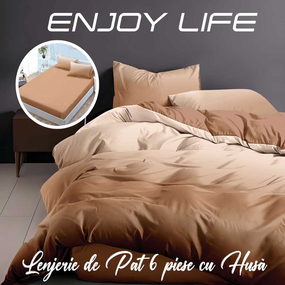 Lenjerie de pat Finet „Enjoy Life”