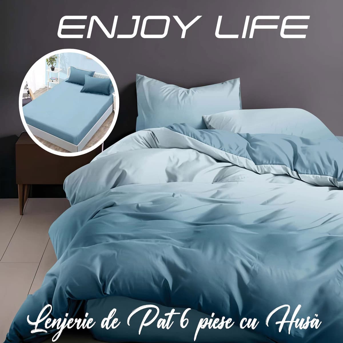 Lenjerie de pat Finet „Enjoy Life”