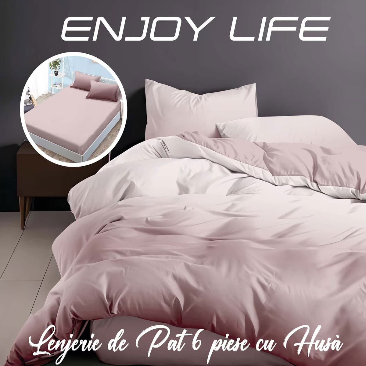 Lenjerie de pat Finet „Enjoy Life”