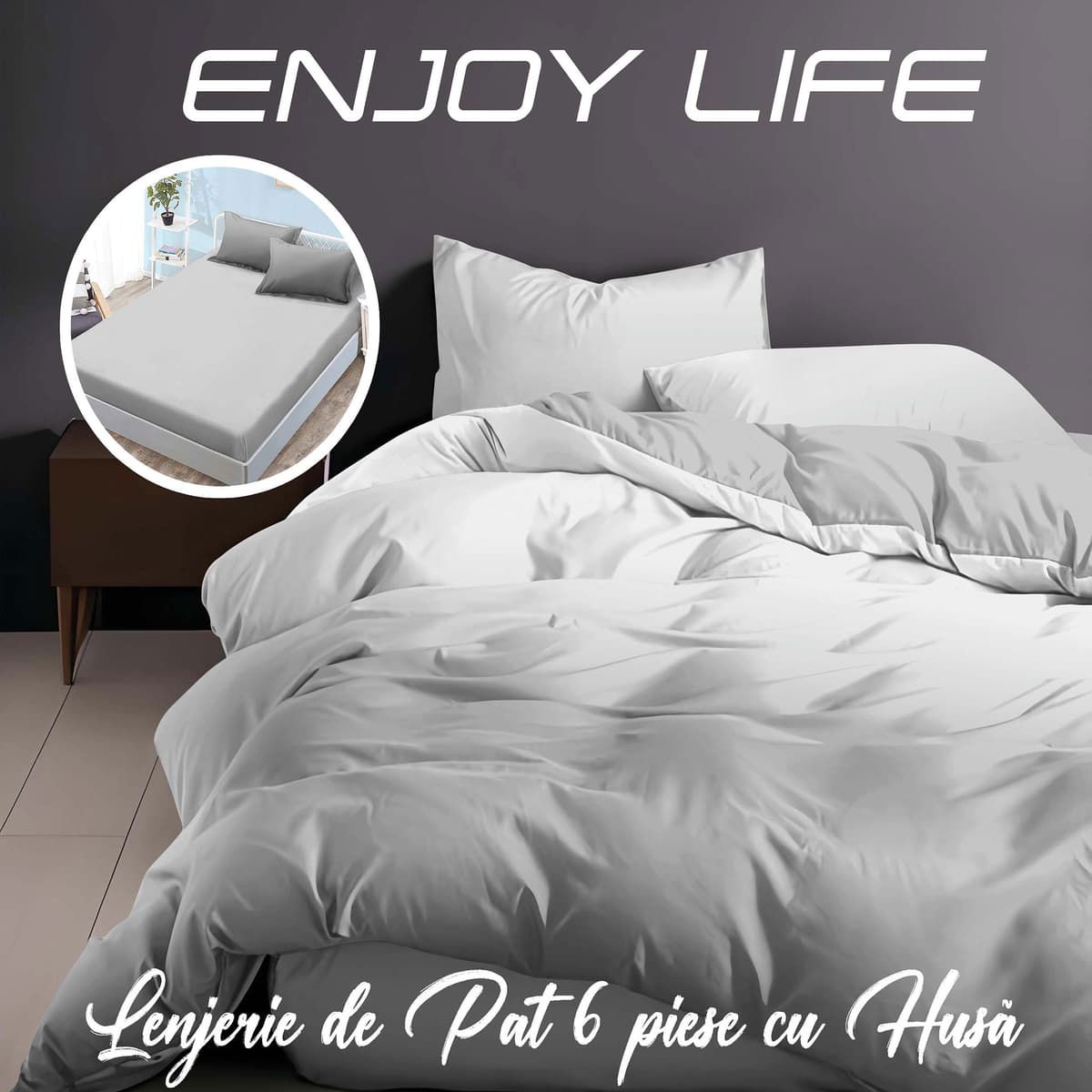 Lenjerie de pat Finet „Enjoy Life”