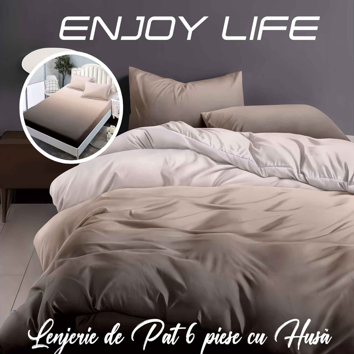 Lenjerie de pat Finet „Enjoy Life”