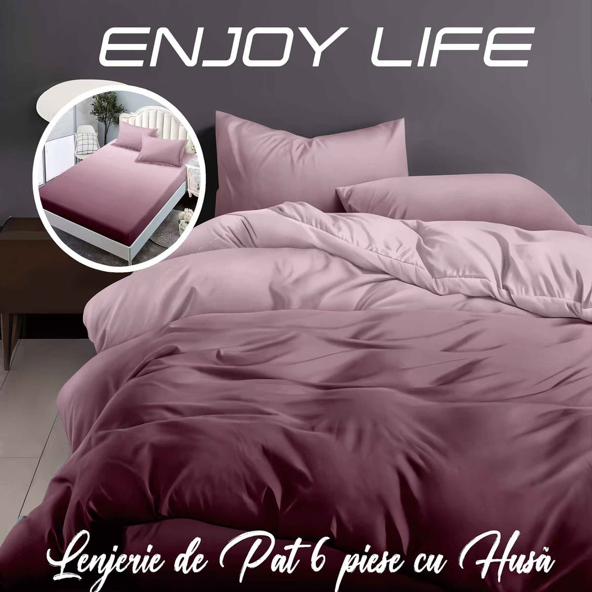 Lenjerie de pat Finet „Enjoy Life”