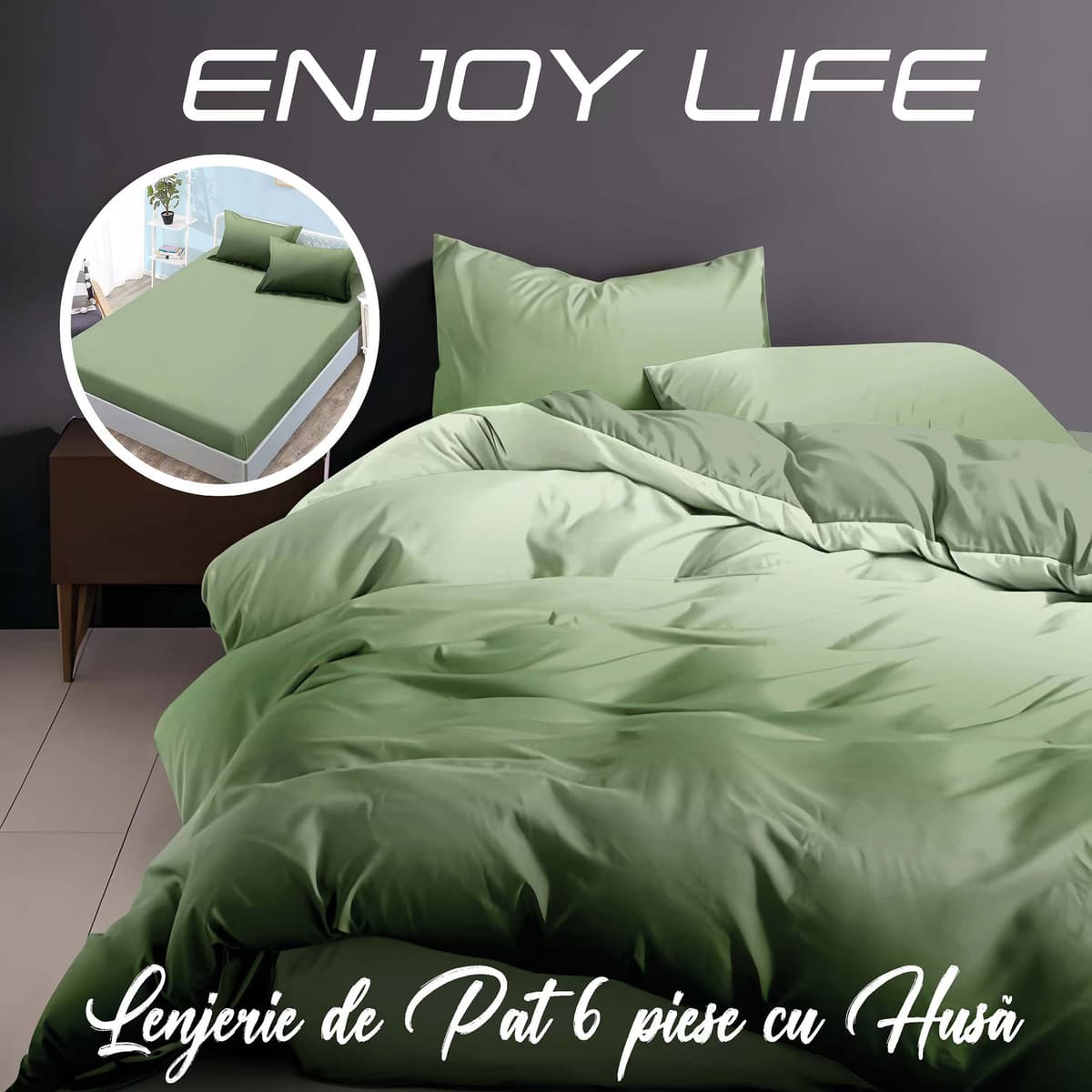 Lenjerie de pat Finet „Enjoy Life”