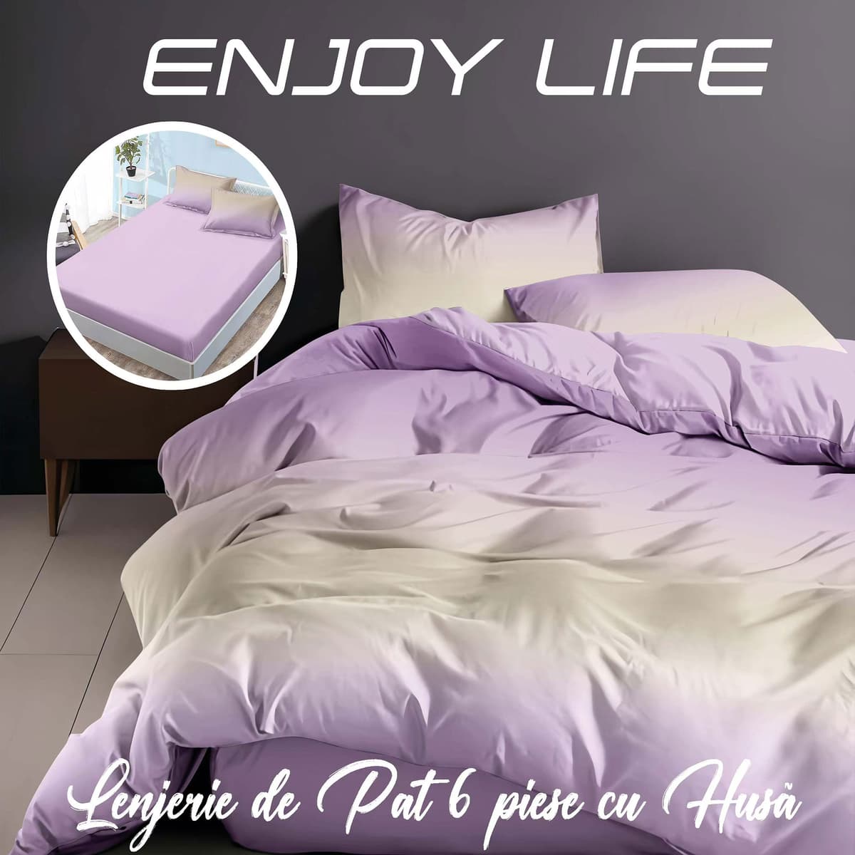 Lenjerie de pat Finet „Enjoy Life”