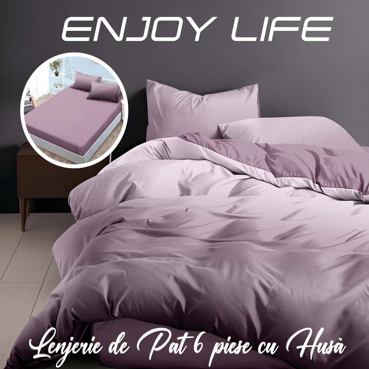 Lenjerie de pat Finet „Enjoy Life”