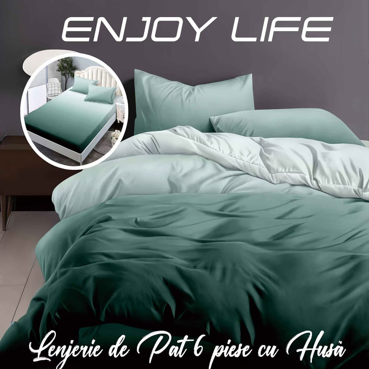 Lenjerie de pat Finet „Enjoy Life”