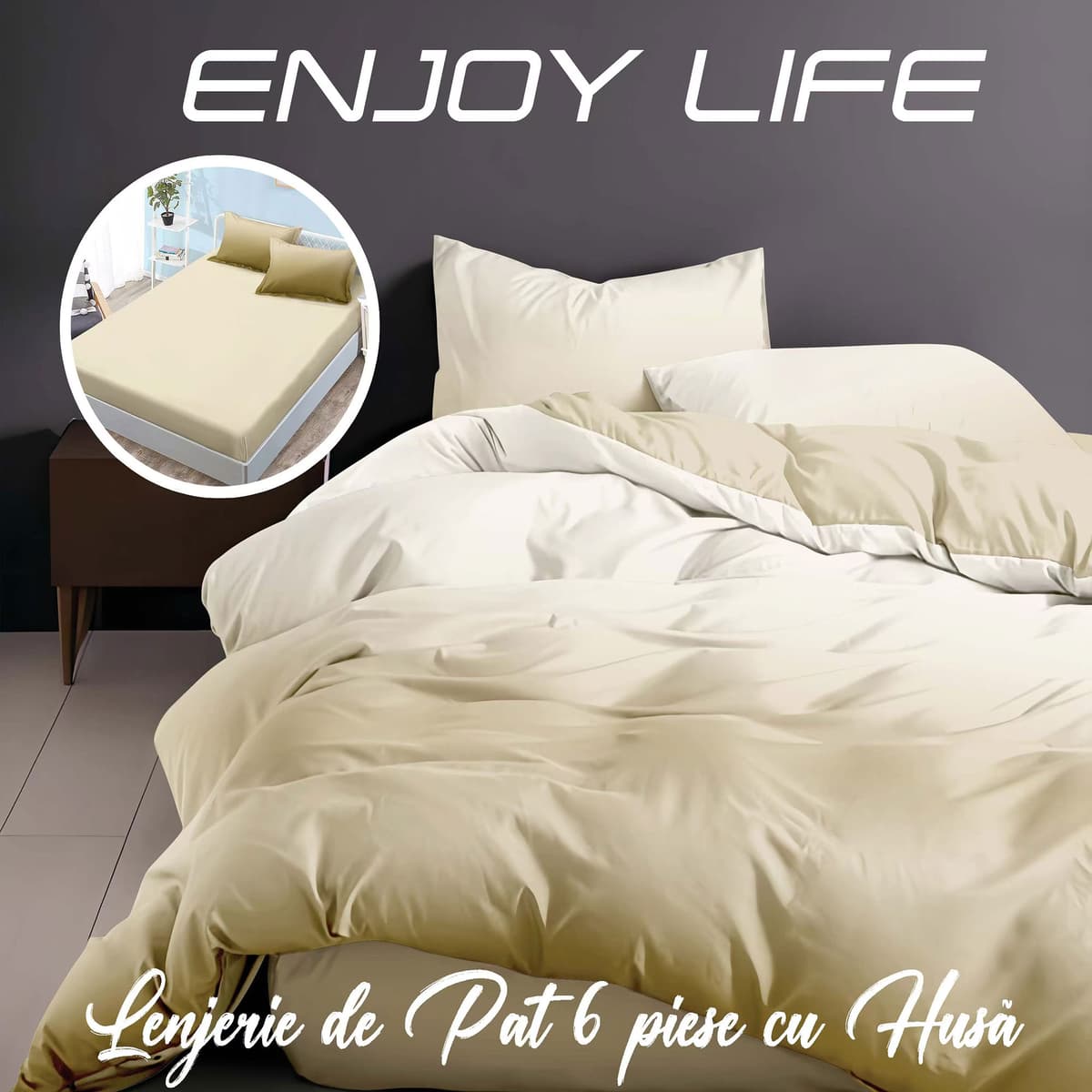Lenjerie de pat Finet „Enjoy Life”