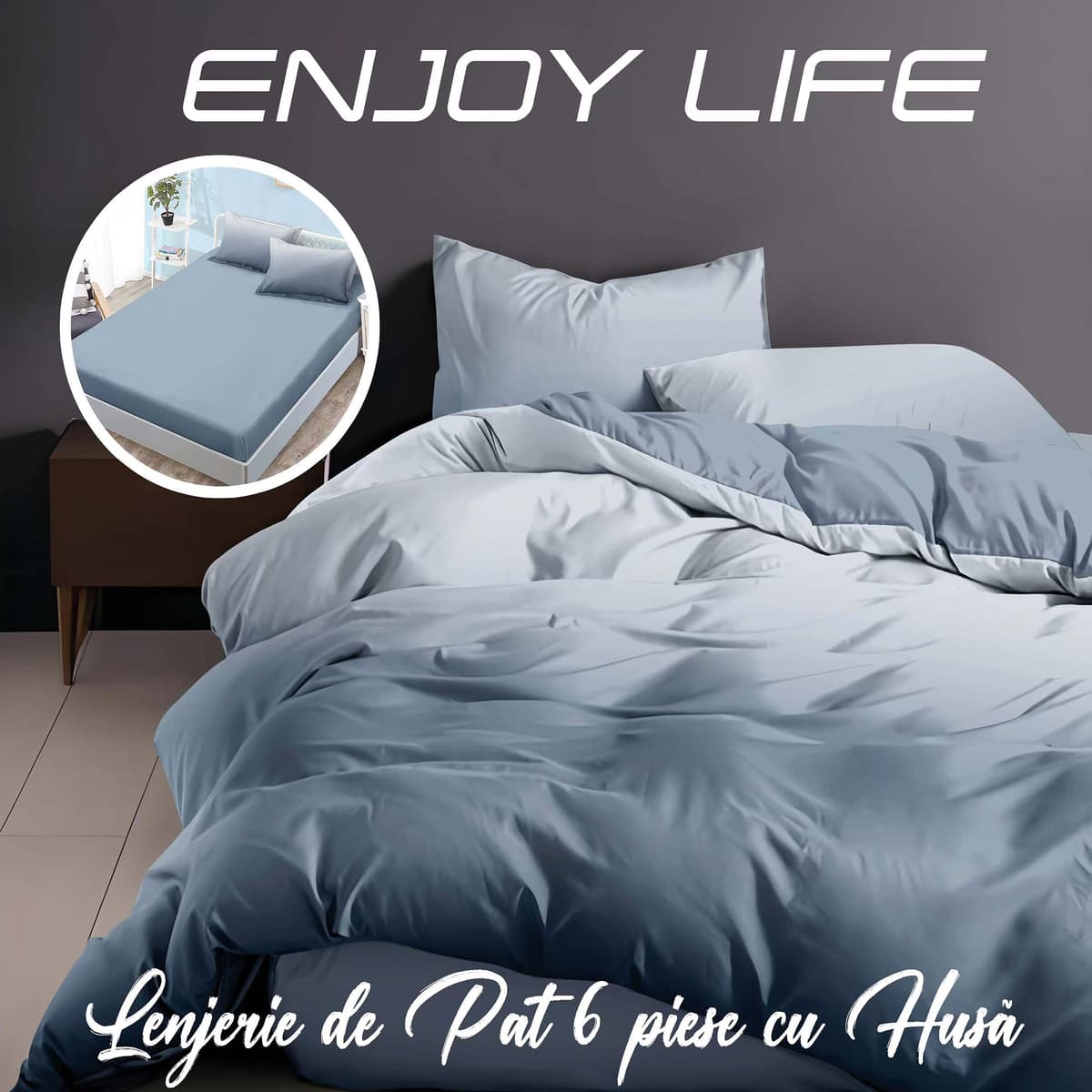 Lenjerie de pat Finet „Enjoy Life”