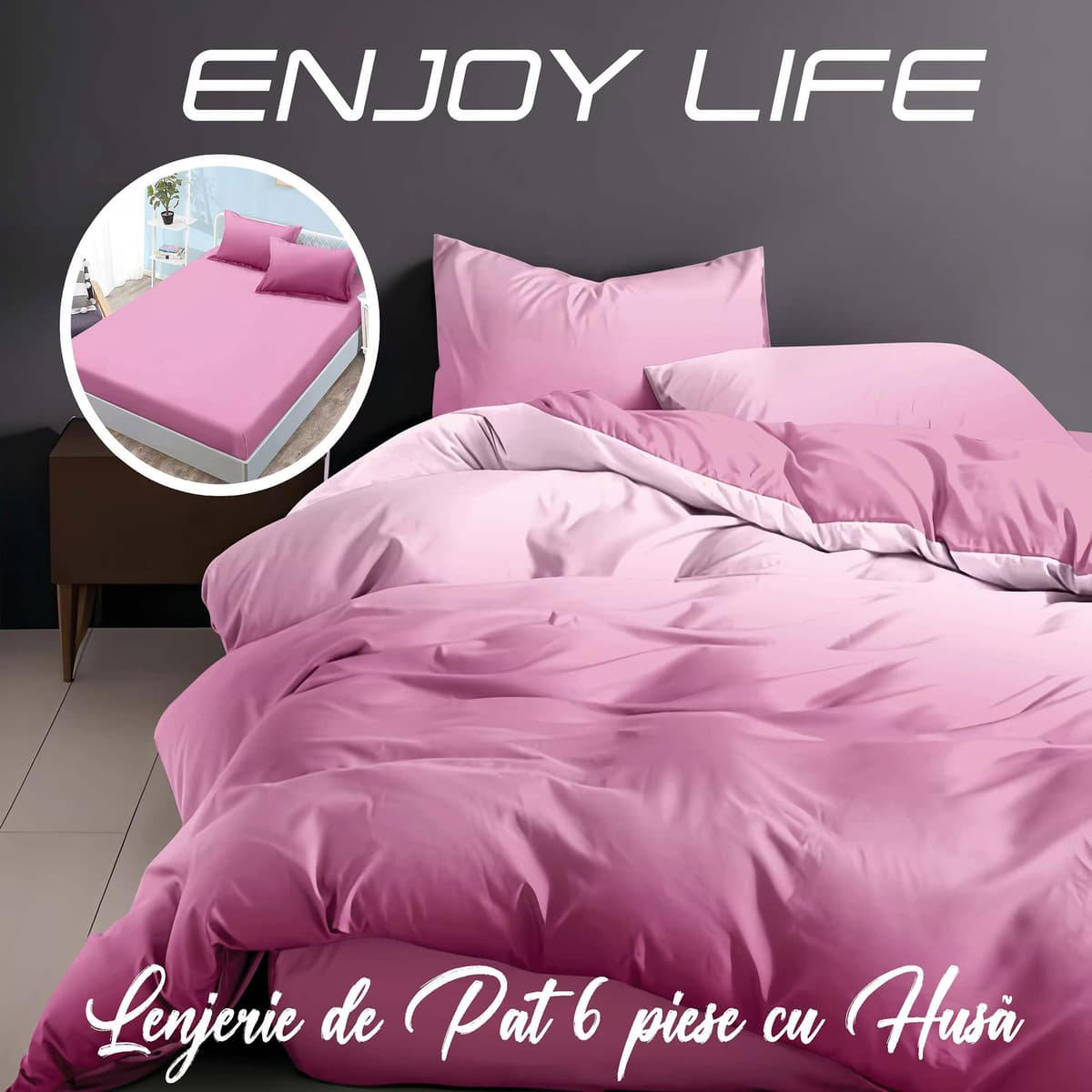 Lenjerie de pat Finet „Enjoy Life”